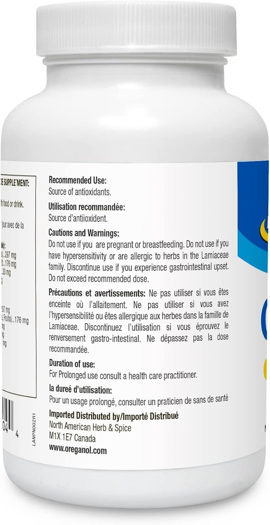 NORTH AMERICAN HERB & SPICE OregaMax - 90 Vegi Capsules - Healthy Digestive & Immune Support - Oreganol P73 Oregano Oil Supplement with Garlic & Onion - Non-GMO - 90 Servings 6