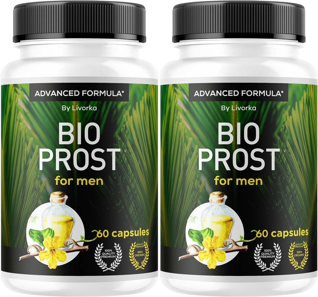 (2 Pack) BioProst For men - Bio Prost For Men, BioProst, Bio Prost, Bio Prost Original, Bio Prost Capsules, BioProst Pills, Original BioProst Supplement Support Formula, 120 Capsules For 2 Months 2