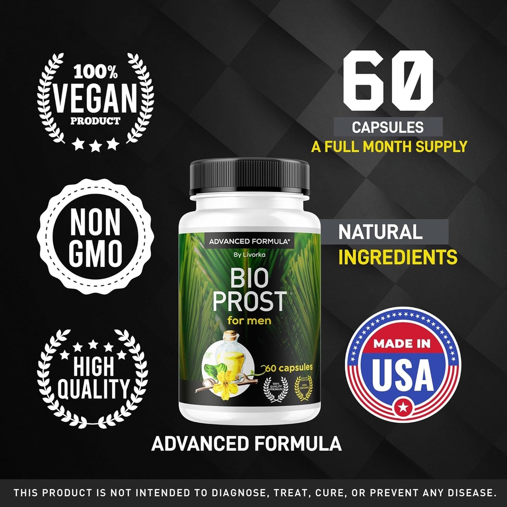 (2 Pack) BioProst For men - Bio Prost For Men, BioProst, Bio Prost, Bio Prost Original, Bio Prost Capsules, BioProst Pills, Original BioProst Supplement Support Formula, 120 Capsules For 2 Months 3