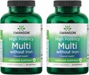Swanson Multi Without Iron Multivitamin Health Supplement Iron-Free Formula 120 Softgels Sgels (2 Pack) 2