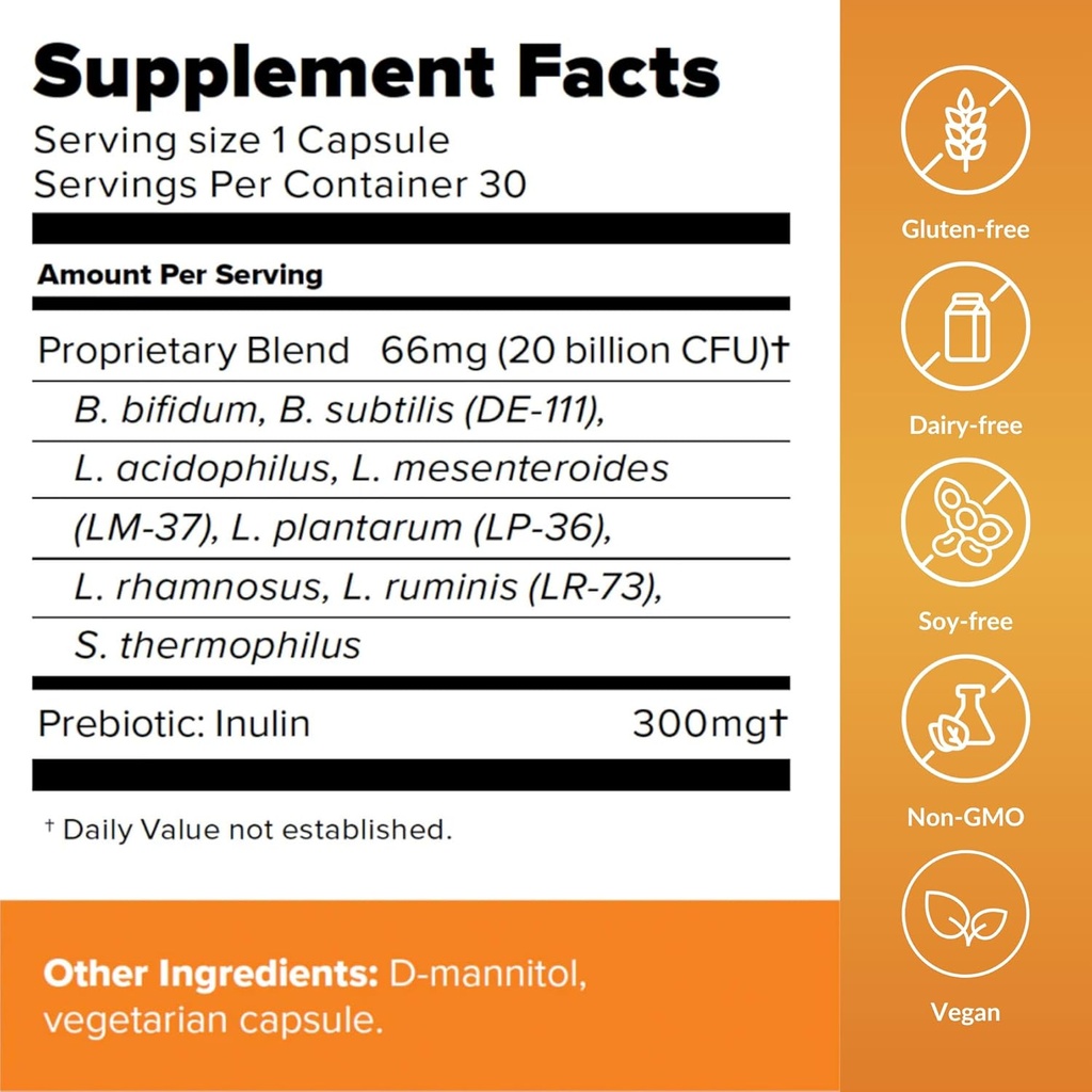 BiotiQuest Antibiotic Antidote Probiotics to Rebalance Body After Taking Antibiotics, 20 Billion CFU, Non-GMO, and Gluten Free, 30 Capsules 3