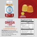 Omega Fish Oil Gummies for Adults and Teens with DHA - Support Brain and Cardiovascular Health Supplement - Vegan, Gelatin Free, GMO Free - Delicious Orange and Lemon Flavored with Omega 3, 6, and 9 6