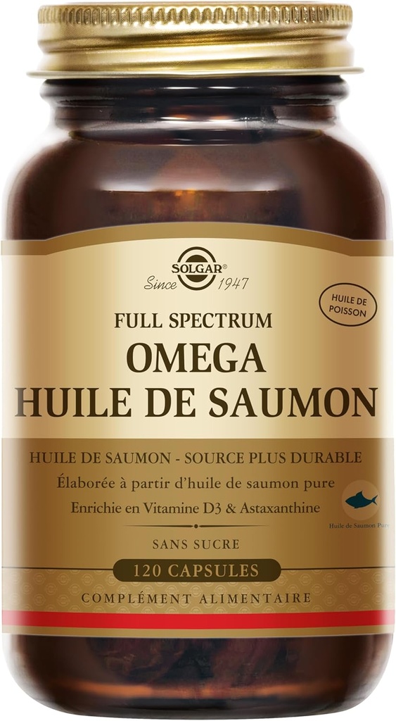 Solgar Wild Alaskan Full Spectrum Omega, 120 Softgels - Supports Heart, Brain, Bone and Skin Health - Provides Vitamin D3 - Rich Source of EPA & DHA - Non GMO, Gluten Free, Dairy Free - 60 Servings 2