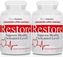 Restore - Supports Healthy Cholesterol, Red Yeast Rice, Grape Seed, Folic Acid for Advanced Lipid Control, All-Natural Bio-Actives, Help Promote Healthy Cholesterol (2) 2