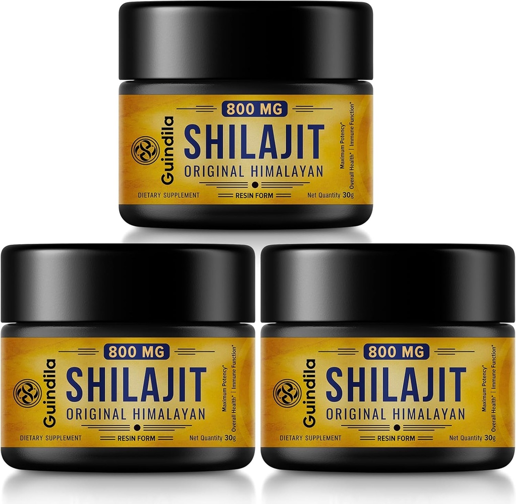 800mg Shilajit Supplement-Shilajit Pure Himalayan Organic Shilajit Resin with Maximum Potency,Original from Himalayan with 85+Trace Minerals & Fulvic Acid for Focus & Energy,Immunity,3 Packs 2