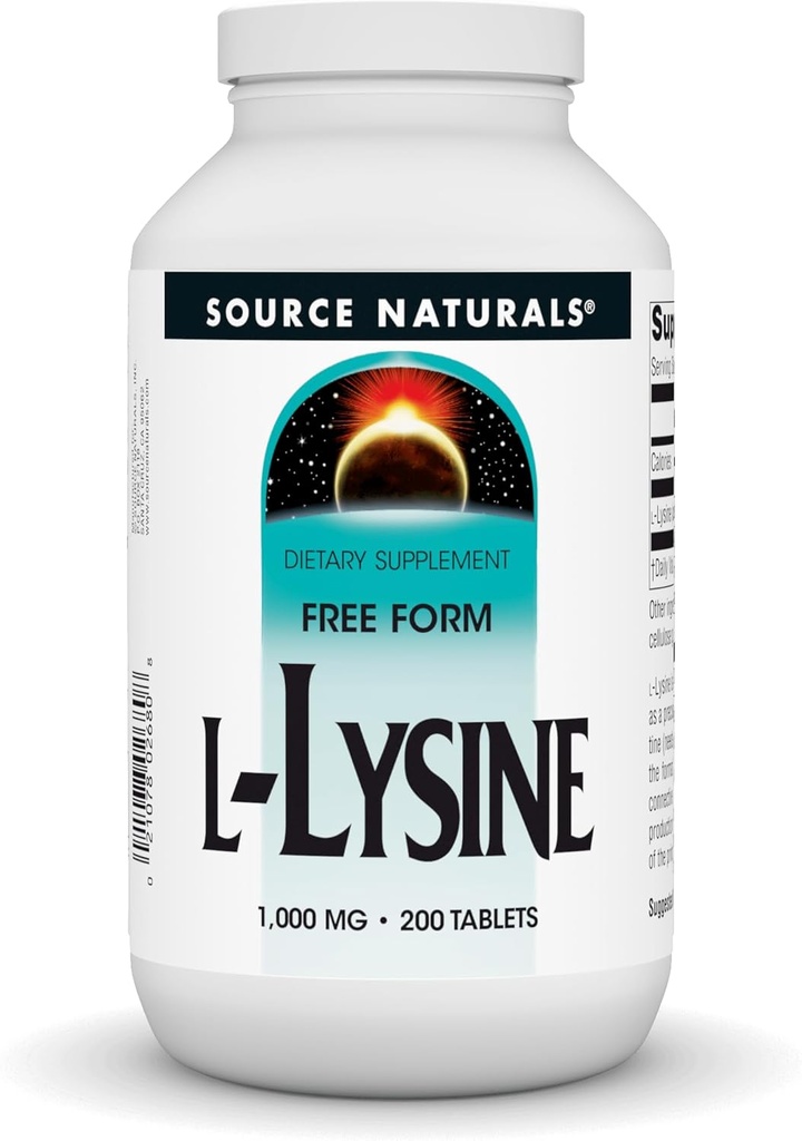 Source Naturals L-Lysine Free Form, 1,000 mg - Amino Acid Supplement Supports Energy & Formation of Collagen* - 50 Tablets 6