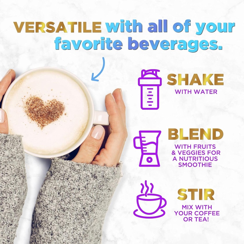 Collagen Peptides Powder 20G with Hyaluronic Acid & Biotin, Unflavored Grass Fed Hydrolyzed Powder Type I & III - Supports Hair, Nail, Skin, Bone & Joint - Best Collagen Supplements - 28 Servings 6