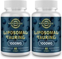 Liposomal Taurine Supplement 1000mg, High Absorption Amino Acid for Heart, Nerve, Brain, Visual (60 Softgels - 2 Pack) 2