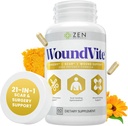 Zen Nutrients WoundVite Pre & Post Surgery Support, Scar & Wound Care, Scar Treatment, Plastic & General Surgery, Heal Faster & Aids in Recovery Time w/Bromelain, Turmeric & Arnica - 60 Vegan Caps 2