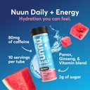 Nuun Energy Electrolyte Tablets with Ginseng, Caffeine from Green Tea Extract, Vitamin B12, B6, B5, Magnesium & 4 Other Electrolytes, Gluten Free & Vegan, Watermelon Burst, 8 Pack (80 Servings Total) 3