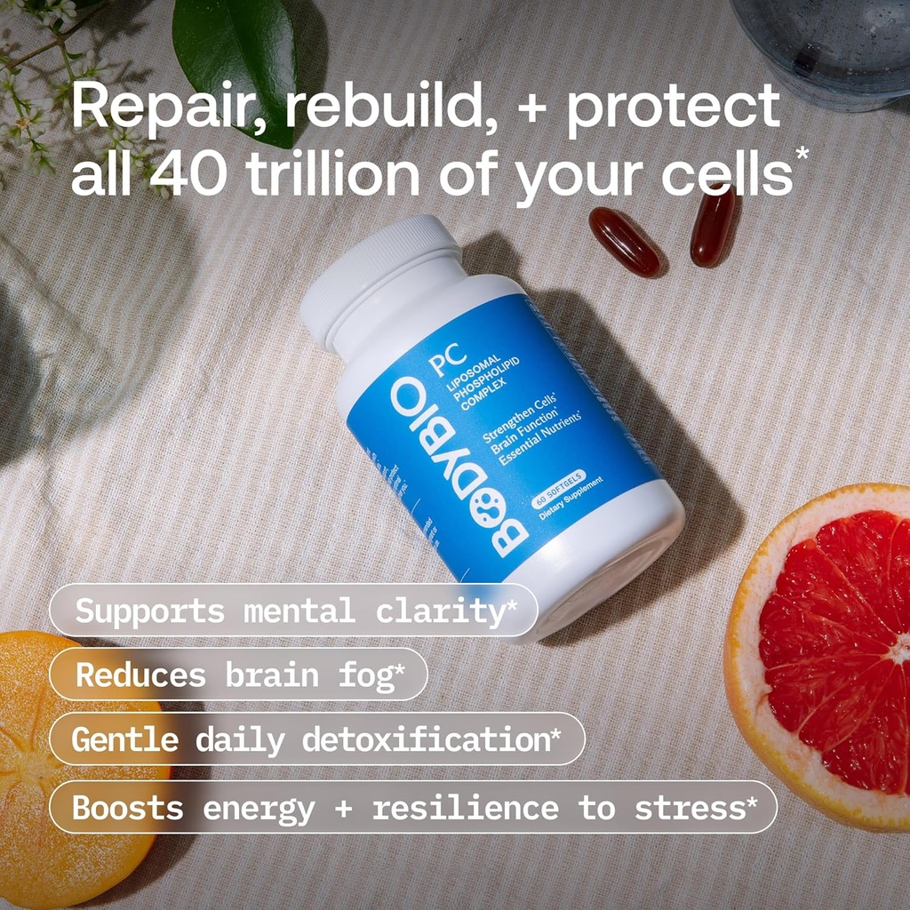 BodyBio PC - Phosphatidylcholine for Brain Health, Mental Clarity, Cognitive Function, Cellular Repair & Healthy Aging, Phospholipid Complex Supplement for Gentle Daily Detox 4