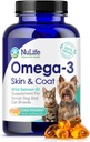 Omega 3 Fish Oil for Small Dogs & Cats - Pet Fish Oil Supplement with DHA & EPA Fatty Acids for Healthy Skin and Coat - Improves Shedding & Relieves Dry, Itchy Skin - 500mg - 120 Capsules 2