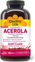 Country Life Acerola Vitamin C Complex, 500mg, Chewable Berry Flavored Wafers, Supports Immune Health, 180 Wafers, Certified Gluten Free by GFCO , Certified Vegan by AVA 2