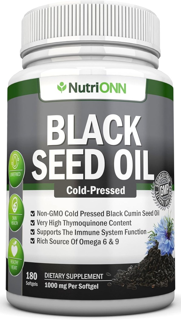 Black Seed Oil Softgels & Rhodiola Rosea Capsules - Targeted Vitality and Immunity Boost 5