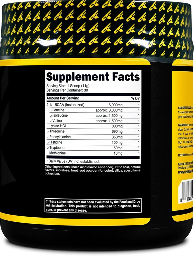 Primaforce EAA Powder (30 Servings, Fruit Punch Flavor) | Essential Amino Acids for Pre/Intra Workout and Recovery - Non-GMO and Gluten Free 5