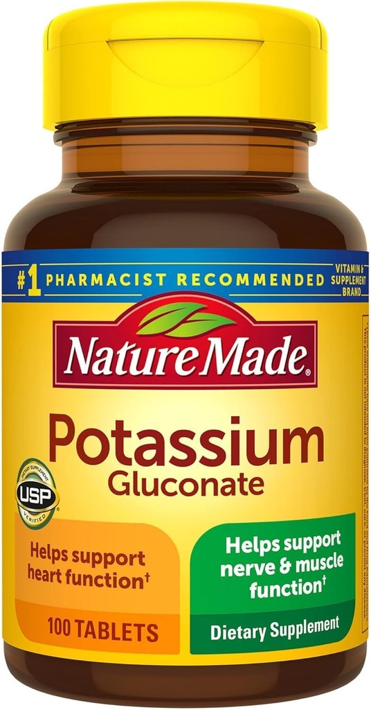 Nature Made Potassium Gluconate 550mg, 100 Tablets (Pack of 2) 2
