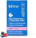 Sleep Aid Supplement - Berry Flavor, 30 Count - Dissolving Sleep Strips with Melatonin and L Theanine for Support with Falling Asleep - Made in The USA, Sugar and Gluten-Free 2