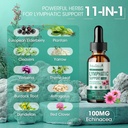 Mulittea Lymphatic Drainage Drops-Vegan 11-in-1 Lymphatic Drainage Supplements-Lymph System Support with Echinacea,Cleavers,Elderberry-Detox Cleanse-Non-GMO -2 fl oz-60 Servings-2 Pack 4