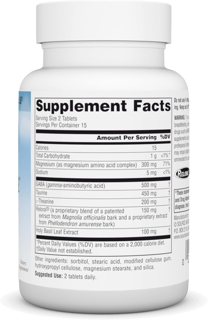 Serene Science Theanine Serene with Relora, Magnesium and GABA - 30 Tablets 3