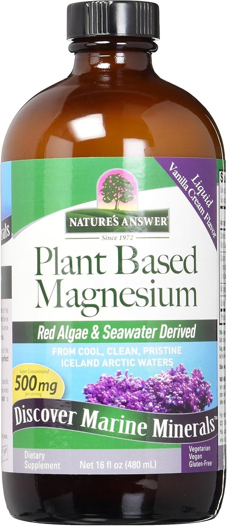 Nature's Answer Marine-Based Liquid Magnesium 16-Ounces | Multi-Mineral Complex | Supplies 72 Trace Minerals | No Artificial Flavors or Preservatives | Single Count 2