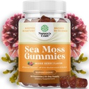 Natures Craft Sea Moss Gummies for Adults and Kids - Vegan Adult and Kids Immune Support Gummies with Burdock Bladderwrack Sea Moss Gel - Delicious Berry Flavor Supplement Men Women Children 30ct 2
