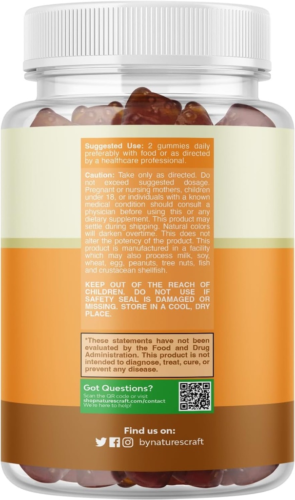 Natures Craft Sea Moss Gummies for Adults and Kids - Vegan Adult and Kids Immune Support Gummies with Burdock Bladderwrack Sea Moss Gel - Delicious Berry Flavor Supplement Men Women Children 30ct 3