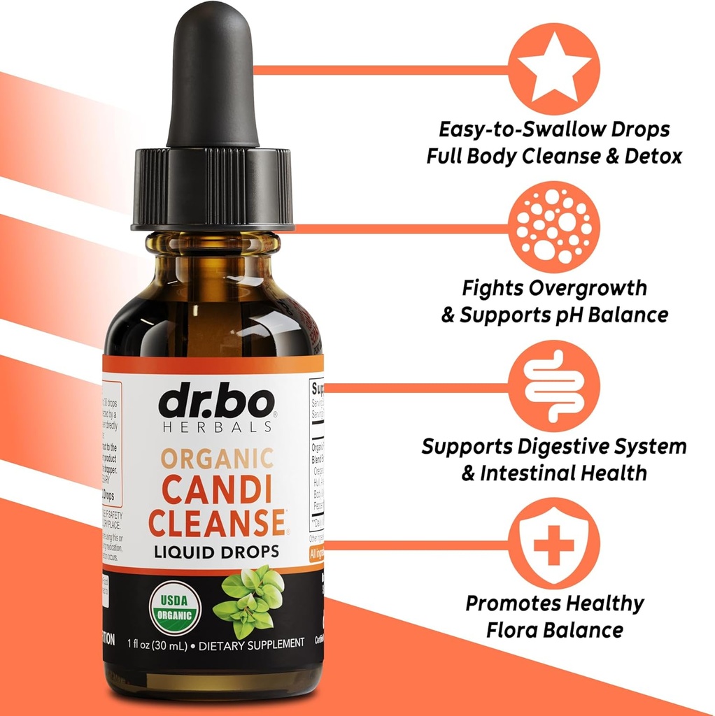 Candi Cleanse Support Supplement Pills & Drops - Organic Oregano Oil Drops Liquid & Black Walnut Wormwood - Extra Strength Natural Oral Gut Cleanser Detox Health Supplements & Caprylic Acid Capsules 4
