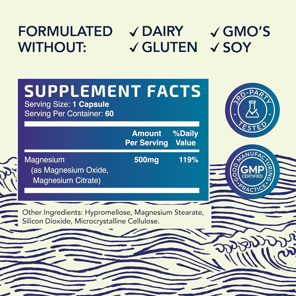 Vitamin D3 K2 5000 IU (60ct) & Magnesium Citrate 500 MG (60ct) | Immune System, Strong Bones, Calm, Relaxation, Digestion & Muscle Support | Non-GMO 3
