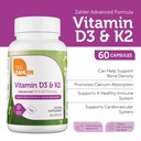 Zahler Vitamin D3 5000 IU K2 - Advanced Vitamin D3 K2 Formula - Bone Density & Calcium Absorption - Kosher Vegetarian MK7 Vitamin K2 D3 Vitamin Supplement - VIT D3 K2, Vitamin D K2 (60 Capsules) 3