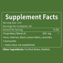 Kava Root Drops for Calming & Relaxing Support, Natural Calm & Sleep Supplements for Adults with Valerian, Chamomile Extract, High Bioavailability Liquid with Basil Promotes Relaxation. 2 oz 6