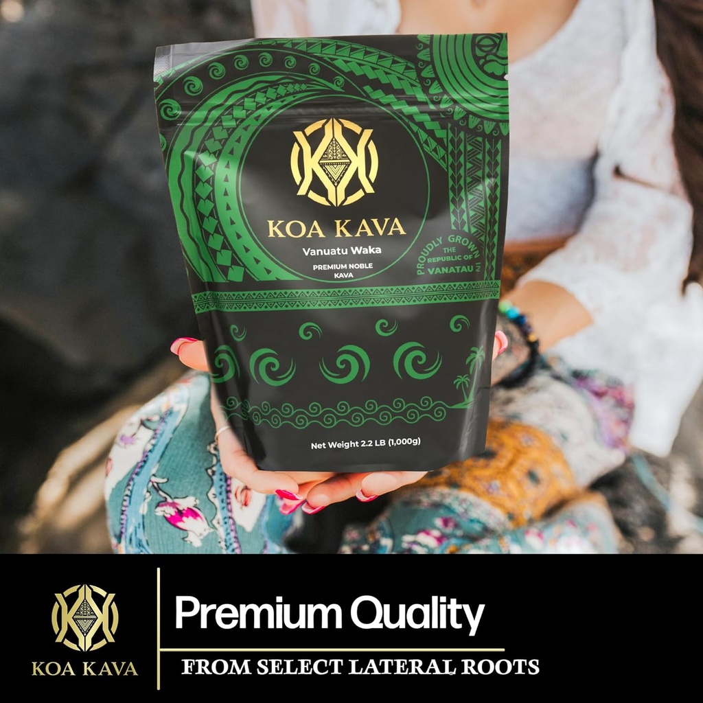 Vanuatu Koa Kava Kava Powder - Premium Noble Waka Kava Tea made from Lateral Roots in Vanuatu for Authentic Relaxation. 1 Pound Bag 4
