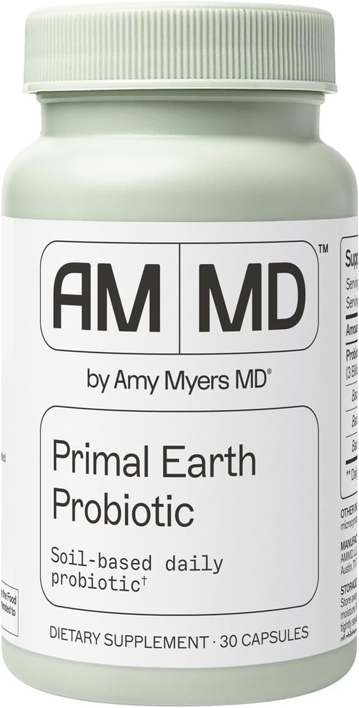 Amy Myers MD Primal Earth Probiotic - Digestive & Immune Support Supplement - Soil-Based Probiotic - Gluten-Free & Non-Dairy - Paleo-Friendly Adult Health Supplement - 30 Capsules 2