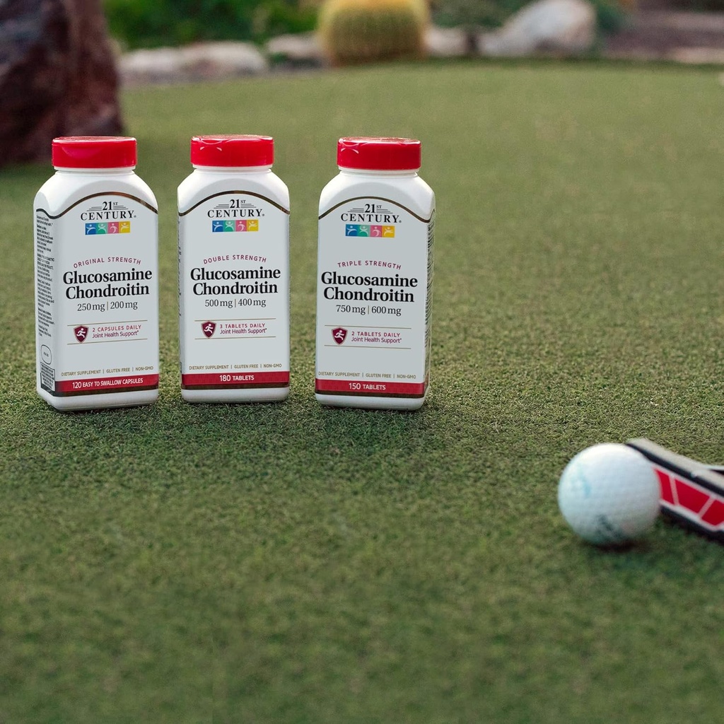 21st Century Glucosamine Chondroitin 500/400mg - Double Strength Tablets, 180 Count 5