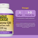 Natural Factors Coenzyme Q10 - Antioxidant Support Supplement Supports Cellular Energy Production - Better Absorption Aids Healthy Heart Function - 100 mg, 240 Softgels (240 Servings) 4