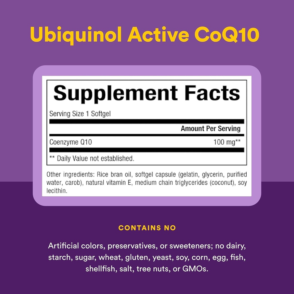 Natural Factors Coenzyme Q10 - Antioxidant Support Supplement Supports Cellular Energy Production - Better Absorption Aids Healthy Heart Function - 100 mg, 240 Softgels (240 Servings) 5