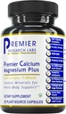 Premier Research Labs Calcium Magnesium Plus - Calcium Magnesium Supplement, Calcium Supplement, Pure Magnesium, Mushroom Complex with Reishi & Lions Mane - 300 Vegetarian Capsules 2