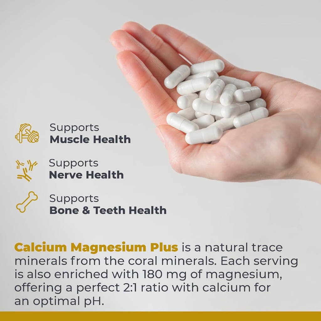 Premier Research Labs Calcium Magnesium Plus - Calcium Magnesium Supplement, Calcium Supplement, Pure Magnesium, Mushroom Complex with Reishi & Lions Mane - 300 Vegetarian Capsules 5