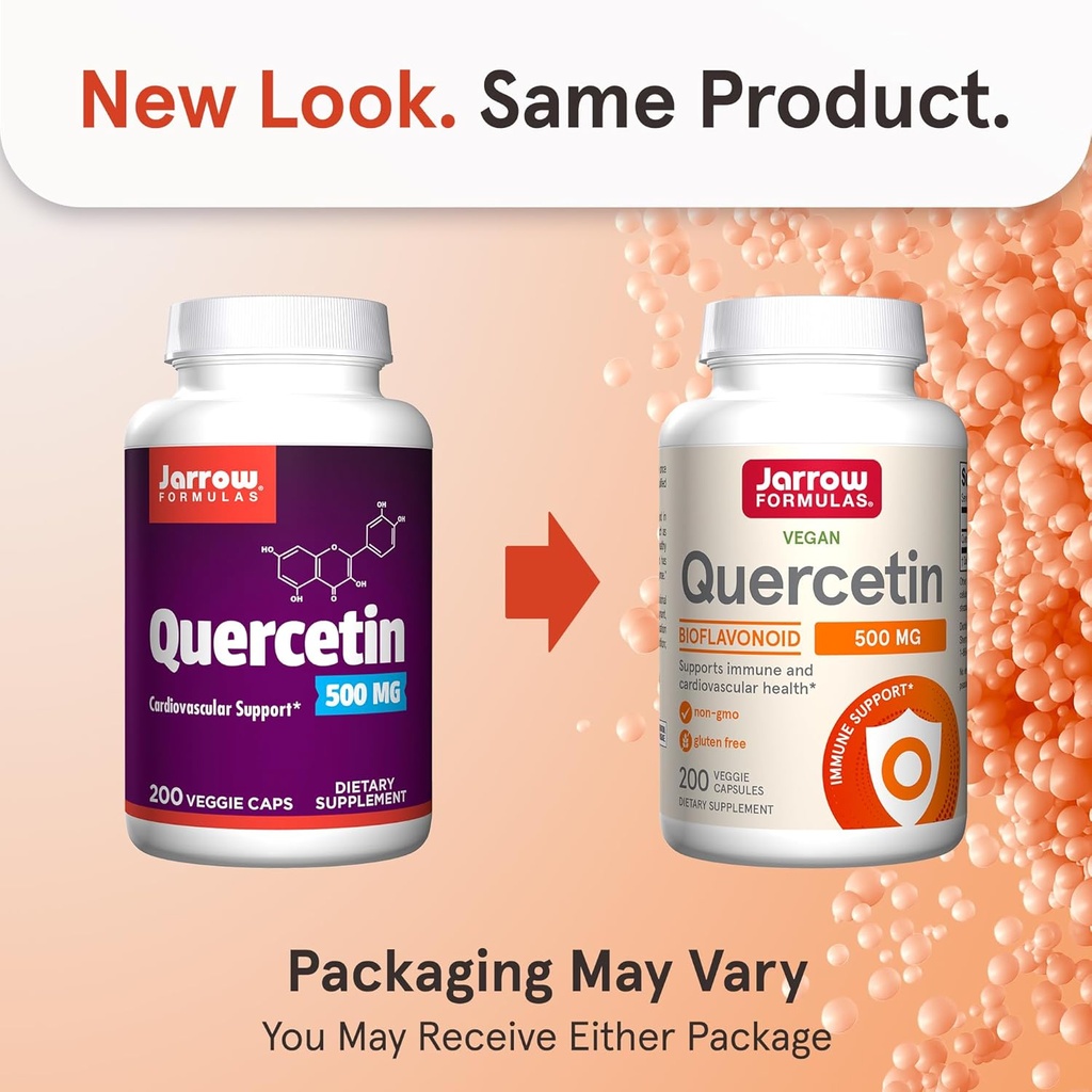 Jarrow Formulas Quercetin 500 mg-Bioflavonoid-Quercetin Dietary Supplement-200 Servings -Supports Healthy Cellular Function & Zinc Balance 15 mg-100 Servings -Includes Copper-Essential Mineral 4