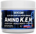 Evogen Amino K.E.M. - EAA & BCAA Powder Pump Volumizer | BCAAs Amino Acids Supplement for Blood Flow, Muscle Growth, & Hydration | Blueberry Apple | 30 Servings 2
