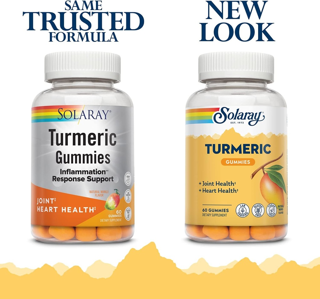 SOLARAY Turmeric Gummies w/Ginger | Healthy Heart & Inflammation Response Support | Vegan, Gluten Free | 30 Serv, 60 Ct 3