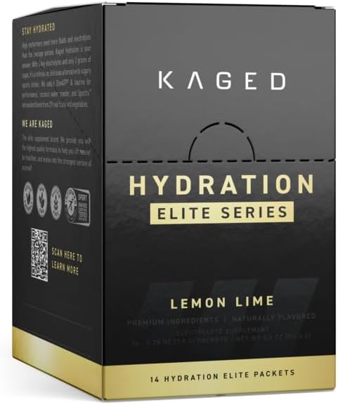 Kaged Electrolytes, Hydration Elite, Premium Electrolyte Powder Supplement, Intra Workout, Post Workout, Lemon Lime, 14 Travel Packets 2