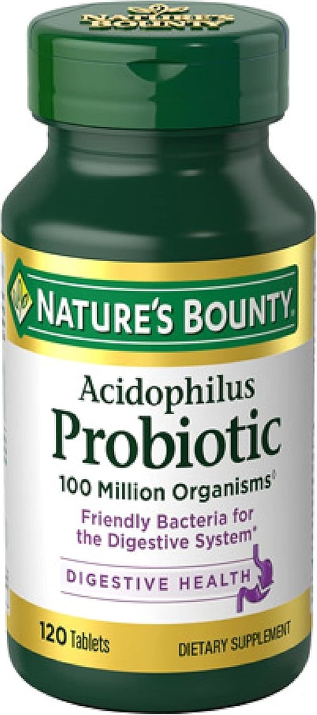 Nature's Bounty Probiotic Acidophilus Tablets, 120 ea (Pack of 5) 6