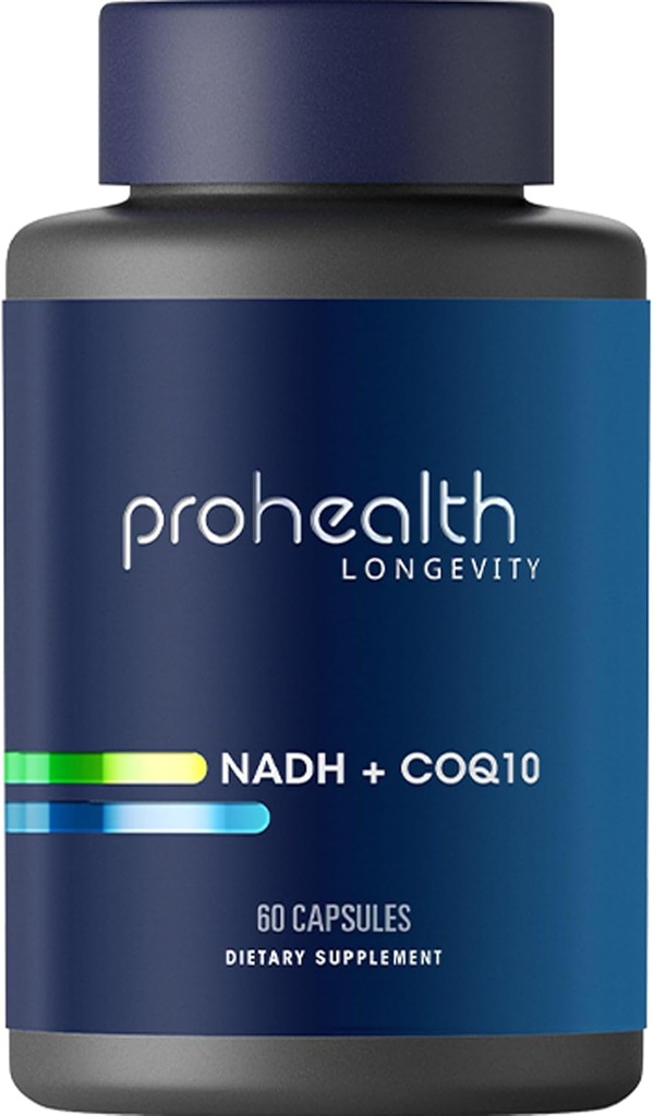 ProHealth NADH + CoQ10 - Boost NAD+ | 60 Day Supply | Pure NADH 25 mg, CoQ10 100 mg | 60 Acid Resistant Capsules | Energy | Focus | ATP Production 2