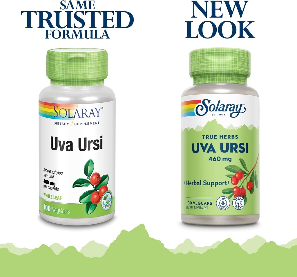SOLARAY Uva Ursi Leaf 460 mg | Healthy Bladder, Kidney & Urinary Tract Function Support | Non-GMO | 100ct (Take 3 Daily) 4