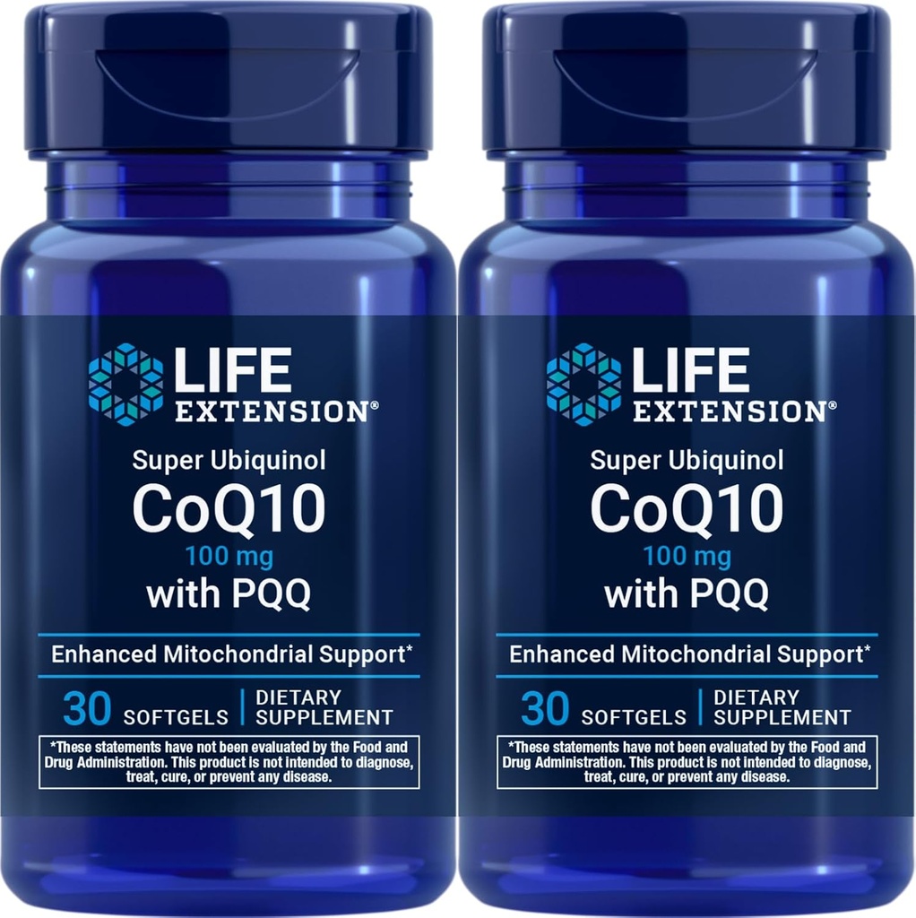 Life Extension Super Ubiquinol CoQ10 with PQQ, 30 softgels (Pack of 2) 2