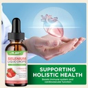 Selenium Liquid Drops - 200mcg Liquid Selenium Supplement with Vitamin B Complex & Zinc - Support for Immune System, Antioxidant & Heart Health, High Absorption - Strawberry Flavor, 2 Fl Oz 4