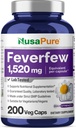 NusaPure Feverfew 1520mg 200 Vegetarian Caps (Extract 4:1, Non-GMO, Gluten Free) 2
