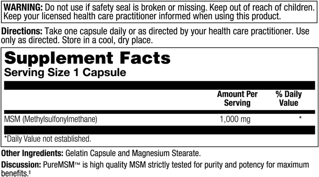 Natural Balance Pure MSM Capsules | Sulfur Supplement Helps Supports Joint Comfort, Collagen & Keratin Production | 240 Count 4