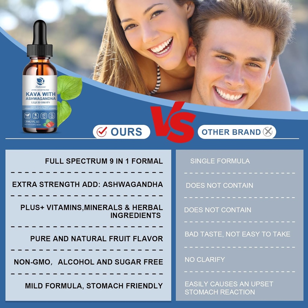 (3 Pack) Kava Kava Root Extract Supplement - High Concentration Kava w/Ashwagandha, Lemon Balm, Valerian Root for Immune & Overall Health - Vegan, Alcohol-Free 5