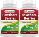 Best Naturals Hawthorn Berry 565 mg 180 Capsules (180 Count (Pack of 2)) 2